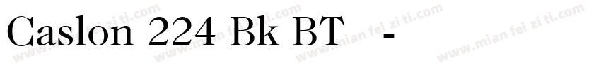 Caslon 224 Bk BT 常规字体转换